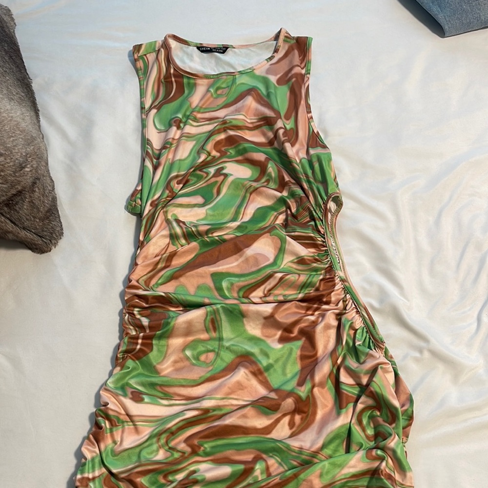 Multi color shein maxi dress.